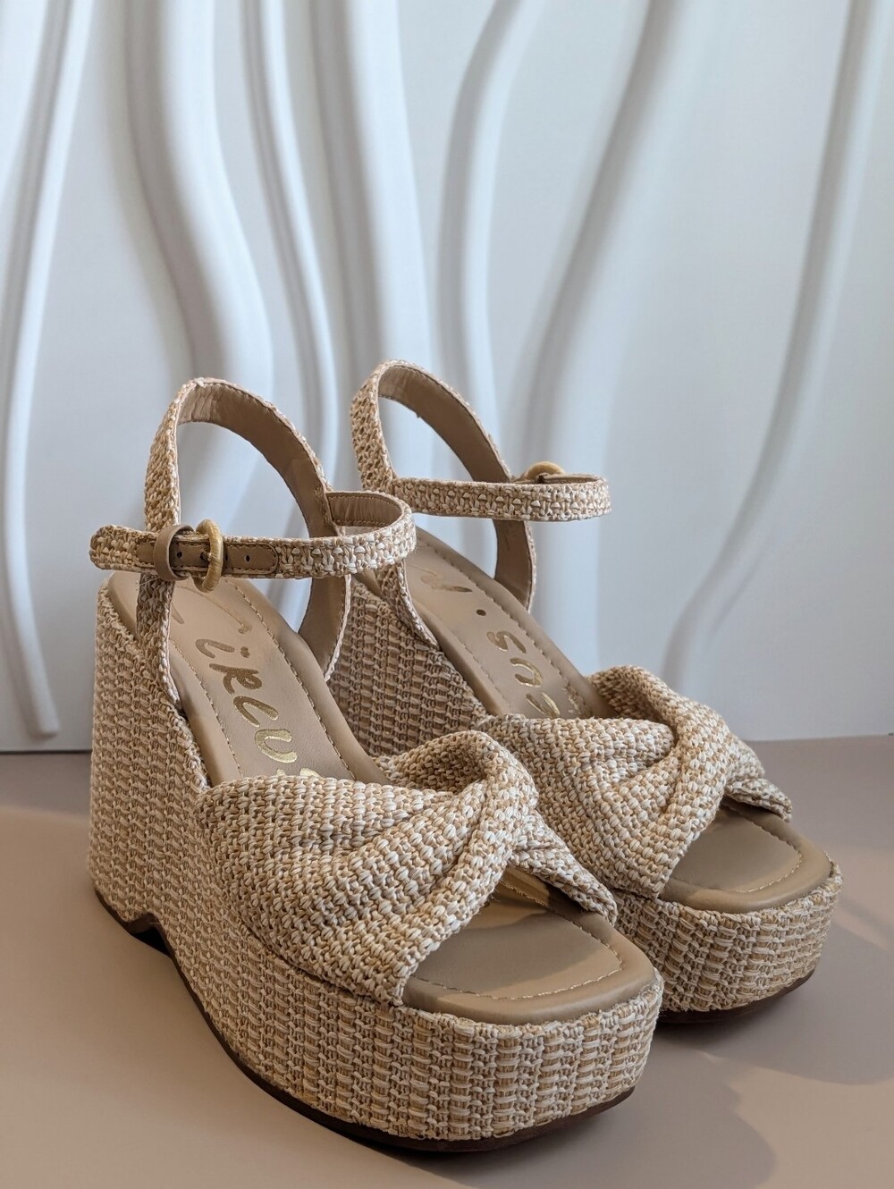 NIB Circus NY Joanne Natural Woven Platform Wedge Sandals Size 7 - Picture 3 of 15